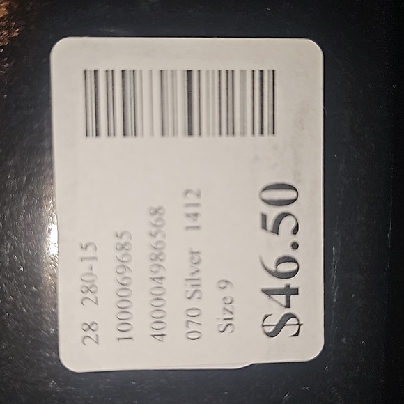 Silver Sparkle Lace Peep Toe Heels - Picture 6 of 7